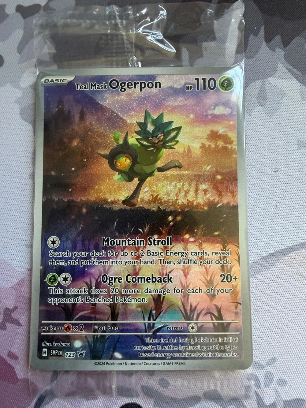 Sealed Teal Mask Ogerpon Pokémon Card Lot | 2 Cards Holo Promo Card ✨5/$25✨